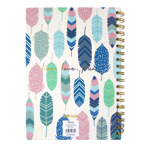 B5 Size Notebook, 1 -Subject, Medium/College Rule, Design Cover, (80) 9.8 x 6.9 Sheets, 3/Pack