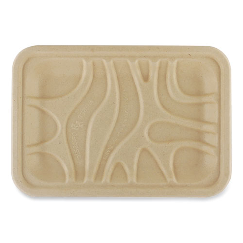 Fiber Trays, 5.7 x 8.2 x 0.6, Natural, Paper, 500/Carton