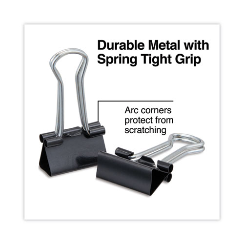Binder Clip Zip-Seal Bag Value Pack, Small, Black/Silver, 144/Pack