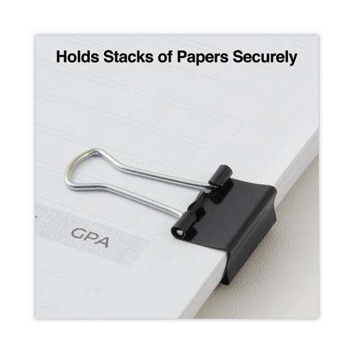 Binder Clip Zip-Seal Bag Value Pack, Small, Black/Silver, 144/Pack