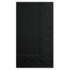 Dinner Napkins, 2-Ply, 15 x 17, Black, 1000/Carton