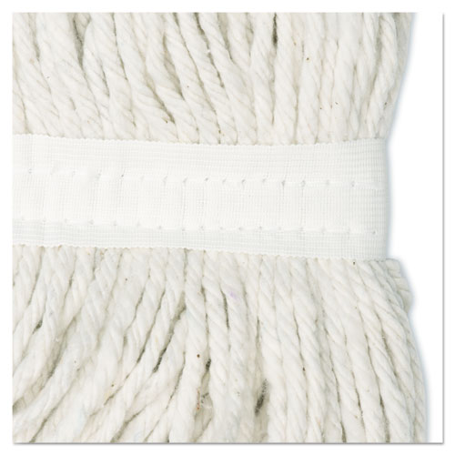 Cut-End Wet Mop Head, Rayon, No. 24, White, 12/Carton
