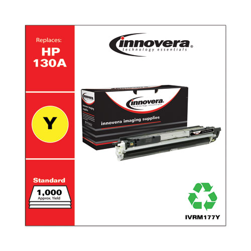 Remanufactured Yellow Toner, Replacement for 130A (CF352A), 1,000 Page-Yield