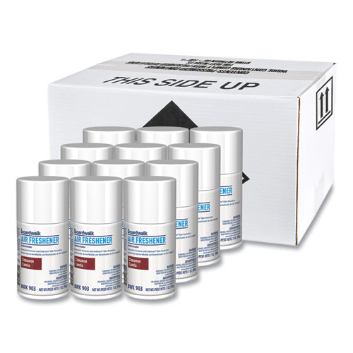 Metered Air Freshener Refill, Cinnamon Sunset Scent, 7 oz Aerosol Spray, 12/Carton
