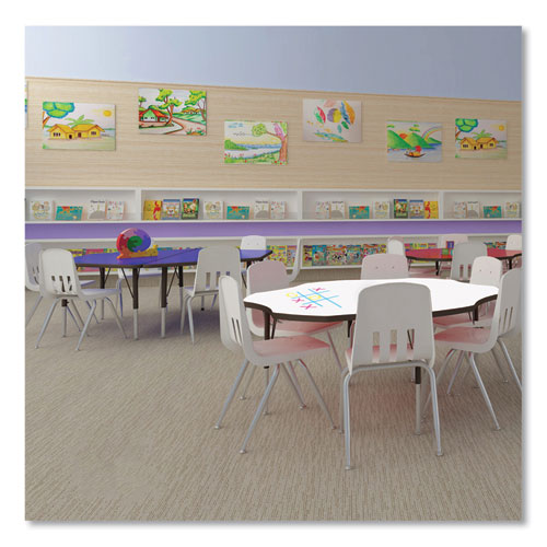 Markerboard Activity Tables, Round, 60" x 19" to 29", White Top, Black/Silver Legs, 4/Pallet