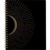 Radiate Weekly/Monthly Planner, Stylized Solar-Eclipse Artwork, 11 x 9.25, Black/Gold Cover, 12-Month (Jan to Dec): 2025