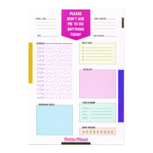 Eco Daily Planning Pad, Pukka Planet Artwork/Formatting, 9.84 x 7.48, White/Multicolor Sheets, 60-Days: Undated