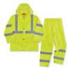GloWear 8376K Lightweight HV Rain Suit, X-Large, Lime