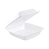 Insulated Foam Hinged Lid Containers, 7.96 x 8.36 x 3.2, White, 100/Pack, 2 Packs/Carton