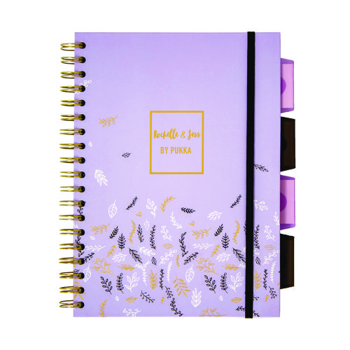 B5 Size Project Book, 4-Subject, Medium/College Rule, Assorted Floral Covers, (100) 9.8 x 6.9 Sheets, 3/Pack