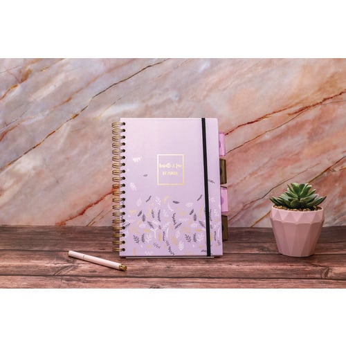 B5 Size Project Book, 4-Subject, Medium/College Rule, Assorted Floral Covers, (100) 9.8 x 6.9 Sheets, 3/Pack