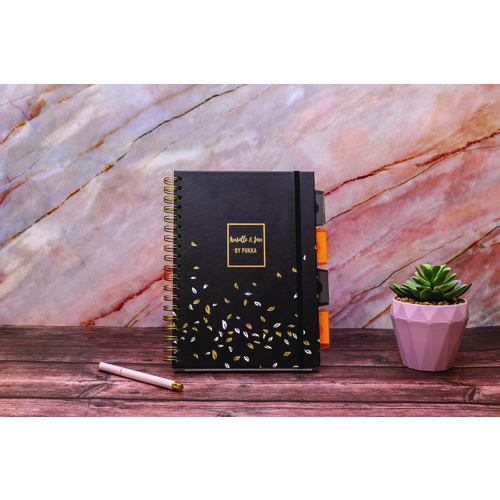 B5 Size Project Book, 4-Subject, Medium/College Rule, Assorted Floral Covers, (100) 9.8 x 6.9 Sheets, 3/Pack