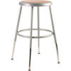 6200 Series Height Adjustable Heavy Duty Steel Stool, Backless, Supports 500lb, 19" to 27" Seat Height, Brown Seat, Gray Base