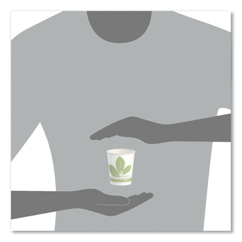 Bare Eco-Forward Paper Cold Cups, 5 oz, Green/White, 100/Sleeve, 30 Sleeves/Carton