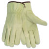 Economy Leather Driver Gloves, Large, Beige, Pair