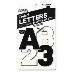 Black and White Poster Letters and Numbers, 10"h, 310/Pack