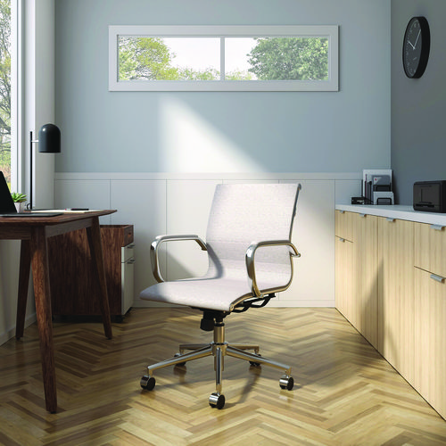 Siskin Fabric Managers Chair, Supports Up to 275 lb, 16.93 to 20.67 Seat Height, Gray Seat, Gray Back, Chrome Base