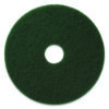 Scrubbing Pads, 17" Diameter, Green, 5/Carton