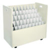 50-Compartment Mobile Wood Blueprint Rolled File Storage Organizer, 50 Compartments, 30 x 15.75 x 28.5, White