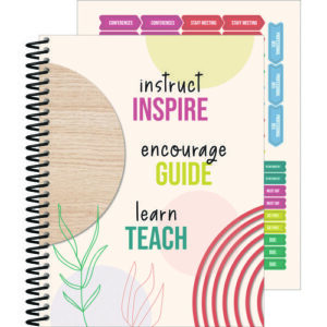 Teacher Planners, Weekly/Monthly, Two-Page Spread, 11 x 8.5, Multicolor Cover, True to You Theme