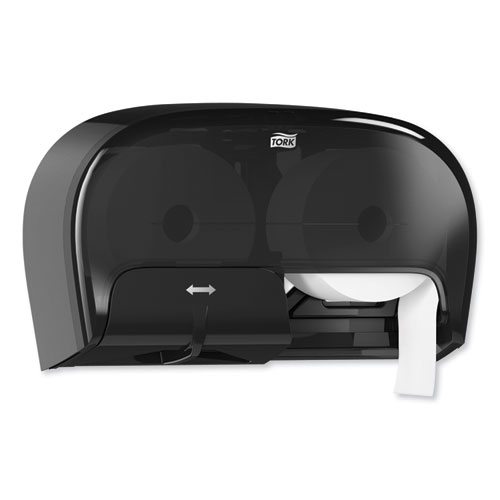 High Capacity Bath Tissue Roll Dispenser for OptiCore, 16.62 x 5.25 x 9.93, Black