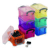 Snap-Lid Storage Bin, 0.03 gal, 1.75 x 2.25 x 1.5, Randomly Assorted Colors