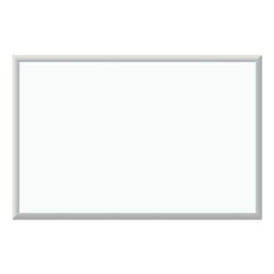 Melamine Dry Erase Board, 36" x 24" (Actual Size: 35" x 23"), White Surface, Satin Aluminum Frame