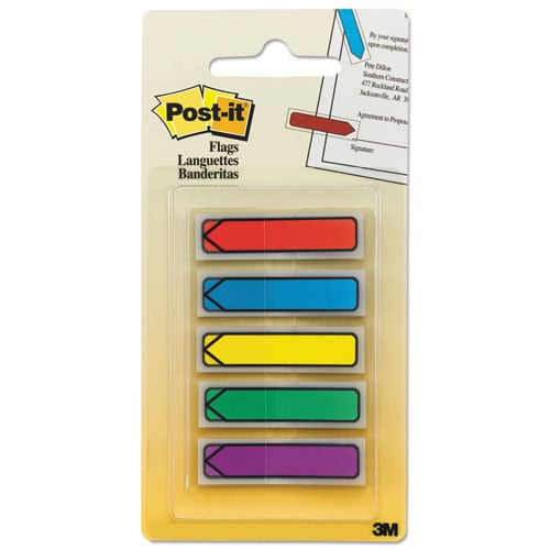 Post-it® Arrow Flags in On-the-Go Dispenser - Bright Colors