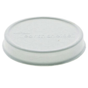 EarthChoice PFAS-Free Compostable Soup Cup Lid, For 8 oz to 16 oz Soup Cups, 4" Diameter, White, Sugarcane, 500/Carton