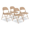 900 Series All-Steel Folding Chair, Supports Up to 250 lb, 17.75" Seat Height, Beige Seat, Beige Back, Beige Base, 4/Carton