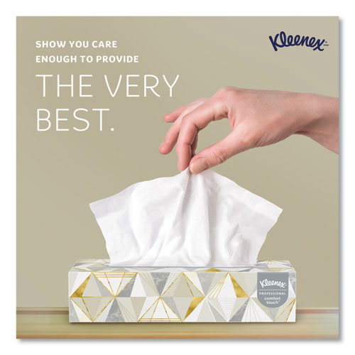 White Facial Tissue, 2-Ply, White, Pop-Up Box, 125 Sheets/Box