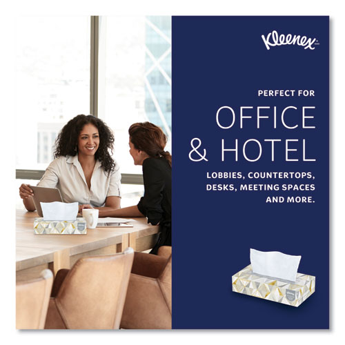 White Facial Tissue, 2-Ply, White, Pop-Up Box, 125 Sheets/Box