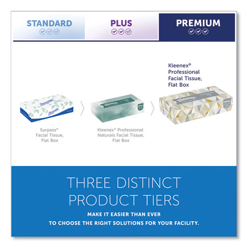White Facial Tissue, 2-Ply, White, Pop-Up Box, 125 Sheets/Box