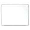 Magnetic Porcelain Whiteboard with Aluminum Frame and Maprail, 72.5" x 60.47", White Surface, Satin Aluminum Frame
