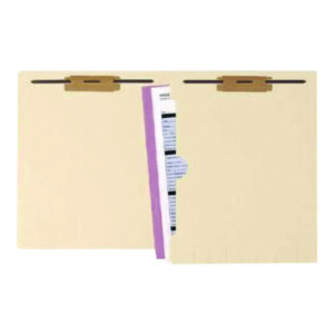 Full Pocket End Tab Fastener Folders, 0.75" Expansion, 2 Fasteners, Letter Size, Manila Exterior, 50/Box