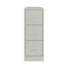 Three-Drawer Economy Vertical File, Letter-Size File Drawers, 15" x 22" x 40.19", Light Gray