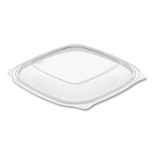 PresentaBowls Pro Clear Square Lids for 24 oz to 32 oz Bowls, 8.5 x 8.5 x 0.5, Clear, Plastic, 63/Bag, 4 Bags/Carton