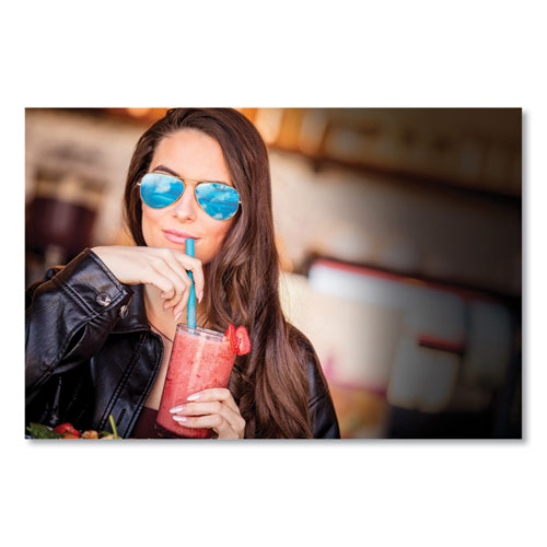 Marine Biodegradable Straws, Boba Straws, 9", Ocean Blue, 720/Carton