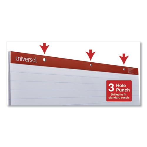 Easel Pads/Flip Charts, Presentation Format (1" Rule), 27 x 34, White, 50 Sheets, 2/Carton