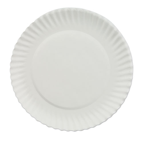 White Paper Plates, 6" dia, 100/Pack, 10 Packs/Carton