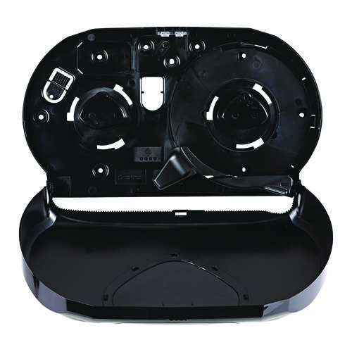 Jumbo Twin Toilet Tissue Dispenser, 20.25 x 6 x 12.25, Black