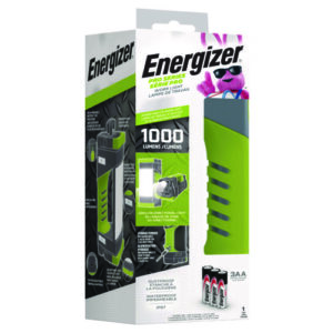 Pro Series Work Light, Rechargeable Lithium Ion/3 AA Batteries (Included), Gray/Green