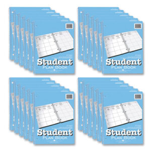 Student Plan Book, Homework/Assignment-Tracking, 22-Weeks: Six-Subject Day, Light Blue Cover, (45) 11 x 8.5 Sheets, 24/Carton