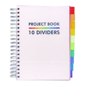 B5 Size 10-Subject Project Book, Medium/College Rule, White Cover, (200) 9.8 x 6.9 Sheets