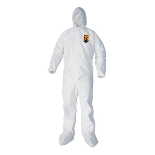 Kleenguard A40 Coveralls - Zipper Front, Elastic Wrists, Ankles, Hood & Boots