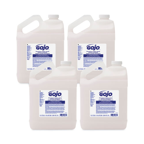 White Premium Lotion Soap Refill, Waterfall Scent, 1 gal, 4/Carton
