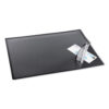 Desk Pad with Transparent Lift-Top Overlay and Antimicrobial Protection, 22" x 17", Black Pad, Transparent Frost Overlay