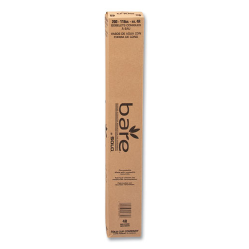 Cone Water Cups, Chipboard Box Inner Packaging, 4 oz, Paper, White, 200/Bag, 25 Bags/Carton