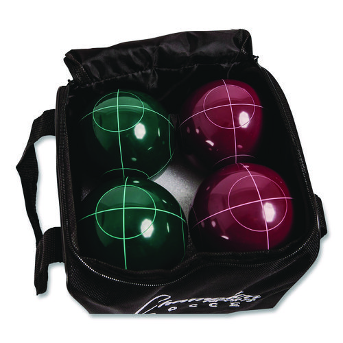 Deluxe Bocce Tournament Set, 4.25" dia Balls, Assorted Colors
