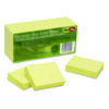 100% Recycled Self-Stick Notes, 1.5" x 2", Yellow, 100 Sheets/Pad, 12 Pads/Pack